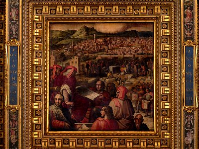 Giorgio Vasari - Arnolfo shows the plan to enlarge Florence - Google Art Project