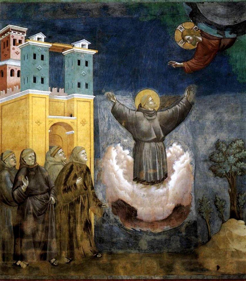 Giotto di Bondone - Legend of St Francis - 12. Ecstasy of St Francis - WGA09133