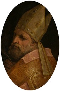 Giorgio Vasari (1511-1574) - The Head of a Bishop (possibly Saint Ambrose or Saint Donato) - 1298175 - National Trust