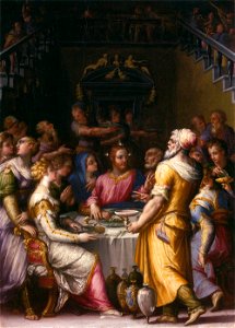Giorgio Vasari - Marriage at Cana - WGA24290. Free illustration for personal and commercial use.