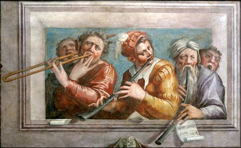 Giorgio Vasari - Musicians, ca. 1545. Free illustration for personal and commercial use.
