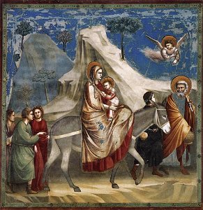 Giotto di Bondone - No. 20 Scenes from the Life of Christ - 4. Flight into Egypt - WGA09198