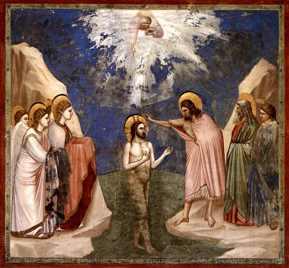 Giotto di Bondone - No. 23 Scenes from the Life of Christ - 7. Baptism of Christ - WGA09201