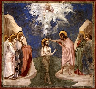 Giotto di Bondone - No. 23 Scenes from the Life of Christ - 7. Baptism of Christ - WGA09201