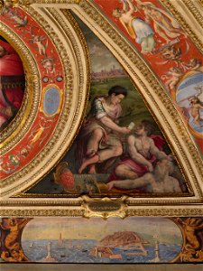 Giorgio Vasari - Allegory of Prato; to the bottom, view of Livorno - Google Art Project