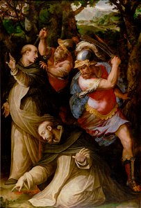 Giorgio Vasari, , Kunsthistorisches Museum Wien, Gemäldegalerie - Tod des Hl. Petrus Martyr - GG 219 - Kunsthistorisches Museum