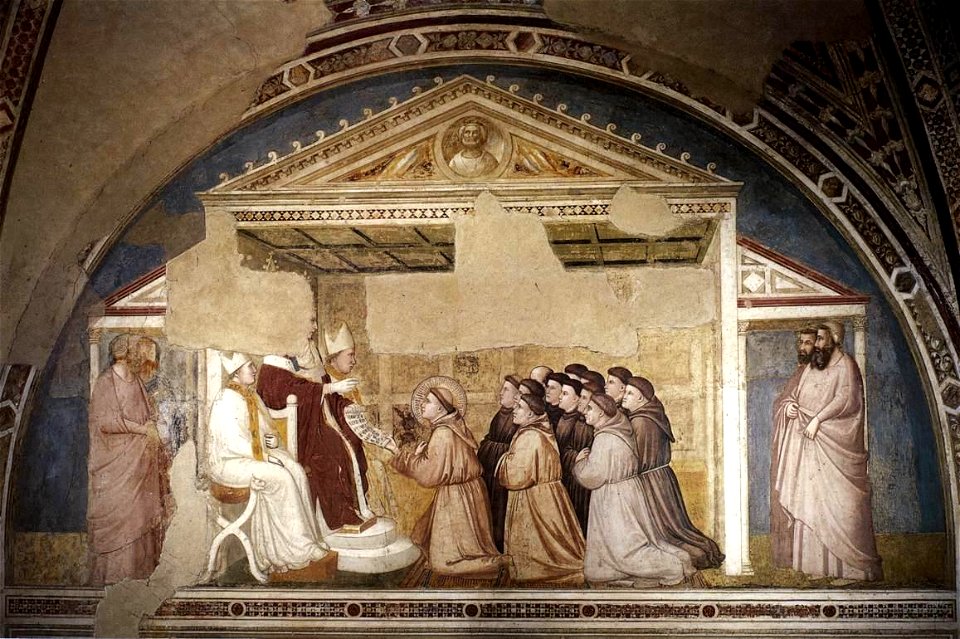 Giotto di Bondone - Scenes from the Life of Saint Francis - 5. Confirmation of the Rule - WGA09311