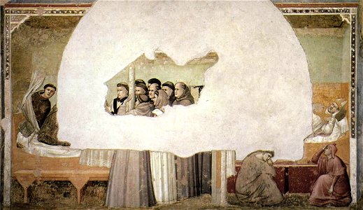 Giotto di Bondone - Scenes from the Life of Saint Francis - 7. Vision of the Ascension of St Francis - WGA09315