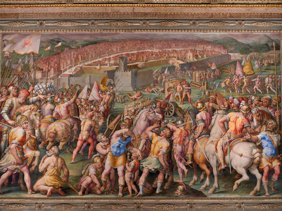 Giorgio Vasari - The storming of the fortress of Stampace in Pisa - Google Art Project