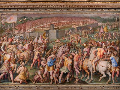 Giorgio Vasari - The storming of the fortress of Stampace in Pisa - Google Art Project