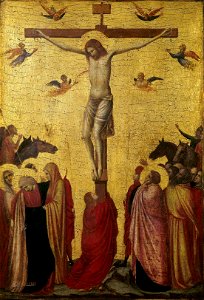 Giotto. Crucifiction. 1330s. Musée des Beaux-Arts, Strasbourg. Free illustration for personal and commercial use.