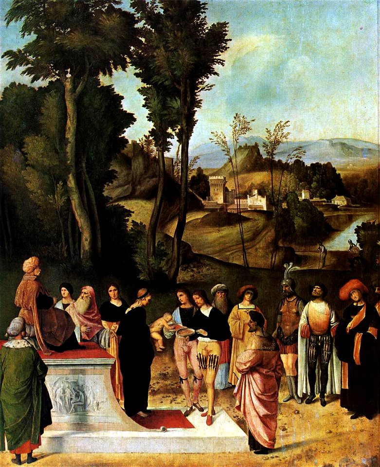 Giorgione, Moses Undergoing Trial by Fire