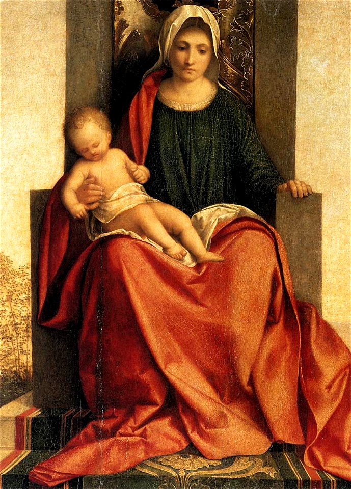 Giorgione, pala di castelfranco 02 - Free Stock Illustrations | Creazilla