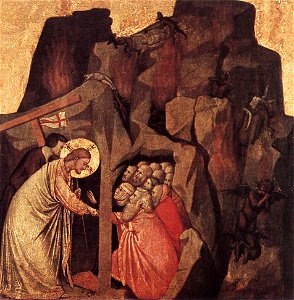 Giotto di Bondone - Descent into Limbo - WGA09348. Free illustration for personal and commercial use.
