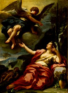 Giovan Battista Lama - Der Engel erscheint Hagar in der Wüste - GG 9706 - Kunsthistorisches Museum