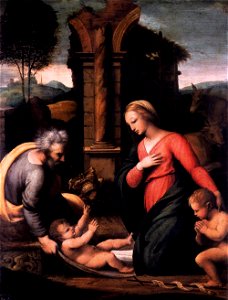 Giovan Francesco Penni - Holy Family with the Infant St John - WGA17154