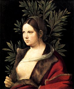 Giorgione, Portrait of a Young Woman (Laura). Free illustration for personal and commercial use.