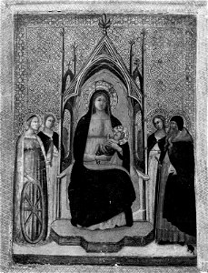 Giotto di Bondone (Ambrogio Bondone Giotto) - Virgin and Child Enthroned with Four Saints - 03.566 - Museum of Fine Arts