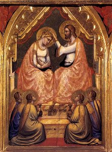 Giotto di Bondone - Baroncelli Polyptych - Coronation of the Virgin - WGA09358