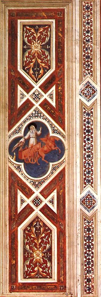 Giotto di Bondone - Elijah on the Fire-cart (on the decorative band) - WGA09261