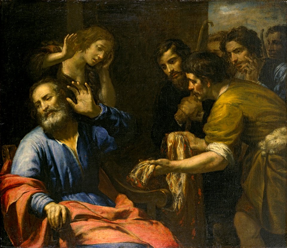 Giovanni Andrea de Ferrari - 'Joseph's Coat Brought to Jacob', oil on canvas, c. 1640, El Paso Museum of Art