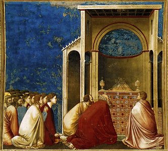 Giotto di Bondone - No. 10 Scenes from the Life of the Virgin - 4.The Suitors Praying - WGA09182