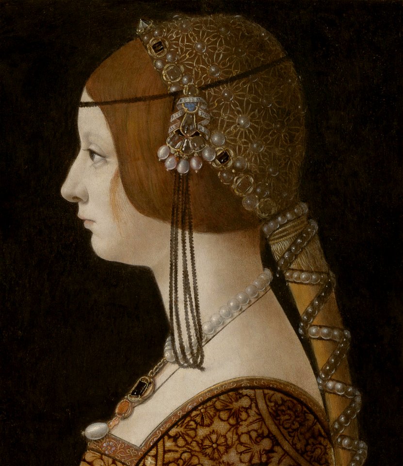 Giovanni Ambrogio de Predis - Blanca Maria Sforza (c. 1493, National Gallery of Art) crop