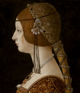 Giovanni Ambrogio de Predis - Blanca Maria Sforza (c. 1493, National Gallery of Art) crop