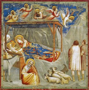 Giotto di Bondone - No. 17 Scenes from the Life of Christ - 1. Nativity - Birth of Jesus - WGA09193 adj