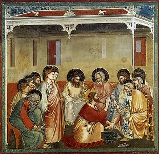 Giotto di Bondone - No. 30 Scenes from the Life of Christ - 14. Washing of Feet - WGA09215