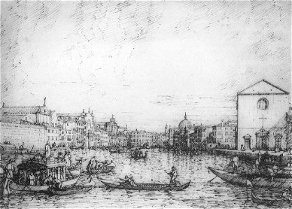 Giovanni Antonio Canal, il Canaletto - Grand Canal - Looking North-East from Santa Croce to San Geremia - WGA03980