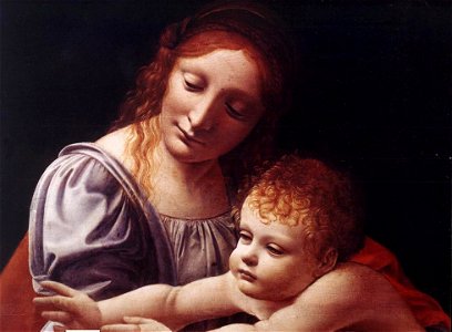 Giovanni Antonio Boltraffio - The Virgin and Child (detail) - WGA2389. Free illustration for personal and commercial use.