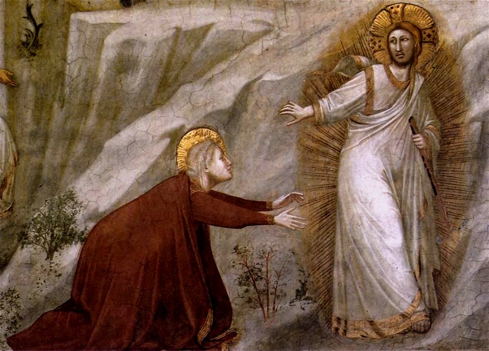 Giotto di Bondone - Scenes from the Life of Mary Magdalene - Noli me tangere (detail) - WGA09106