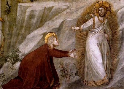 Giotto di Bondone - Scenes from the Life of Mary Magdalene - Noli me tangere (detail) - WGA09106