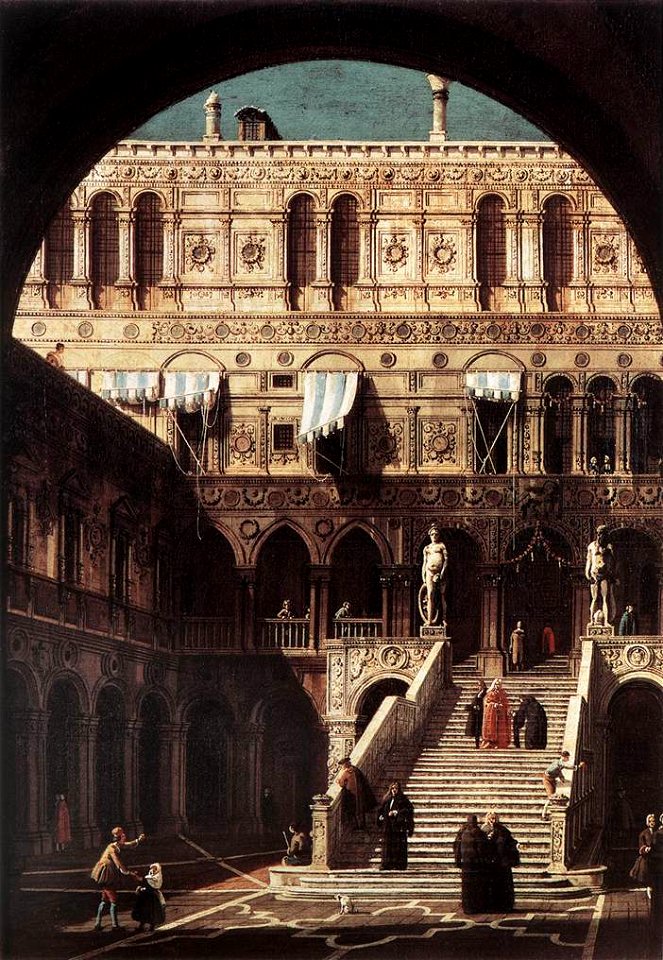 Giovanni Antonio Canal, il Canaletto - Scala dei Giganti - WGA03967