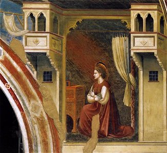 Giotto di Bondone - No. 15 Annunciation - The Virgin Receiving the Message - WGA09191