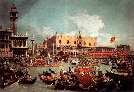 Giovanni Antonio Canal, il Canaletto - The Bucintoro Returning to the Molo on Ascension Day - WGA03887