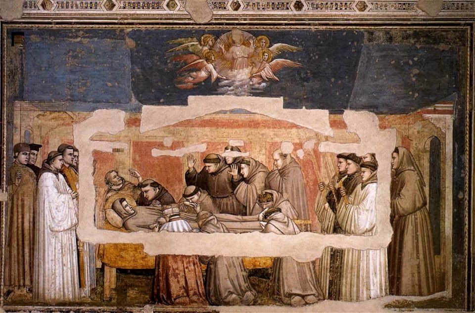 Giotto di Bondone - Scenes from the Life of Saint Francis - 4. Death and Ascension of St Francis - WGA09307