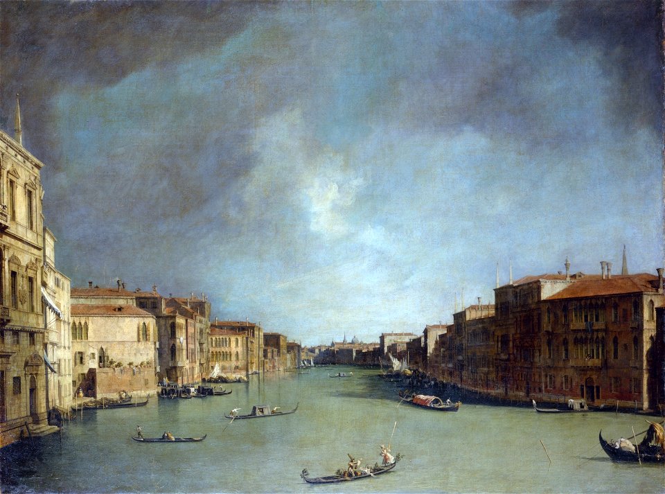 Giovanni Antonio Canal, il Canaletto - Grand Canal - Looking from Palazzo Balbi - WGA03875