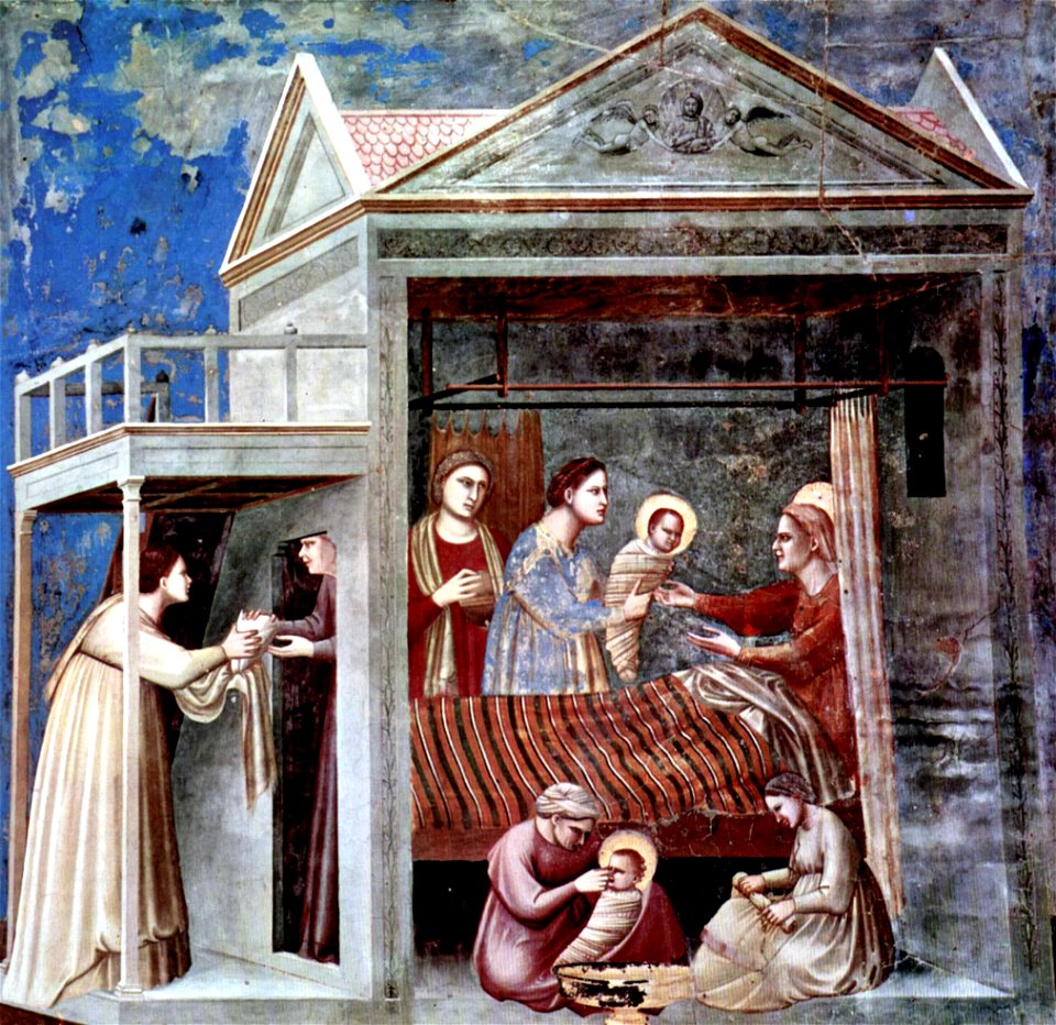 Giotto di Bondone - The Birth of the Virgin - Scrovegni 07