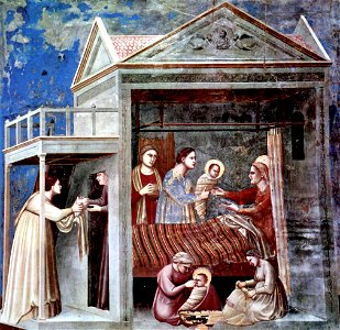 Giotto di Bondone - The Birth of the Virgin - Scrovegni 07