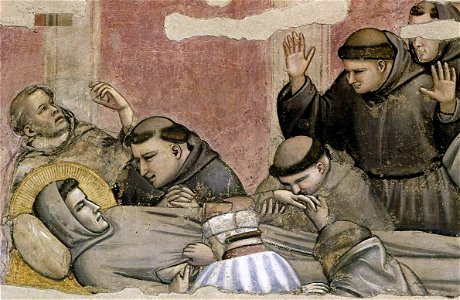 Giotto di Bondone - Scenes from the Life of Saint Francis - 4. Death and Ascension of St Francis (detail) - WGA09308