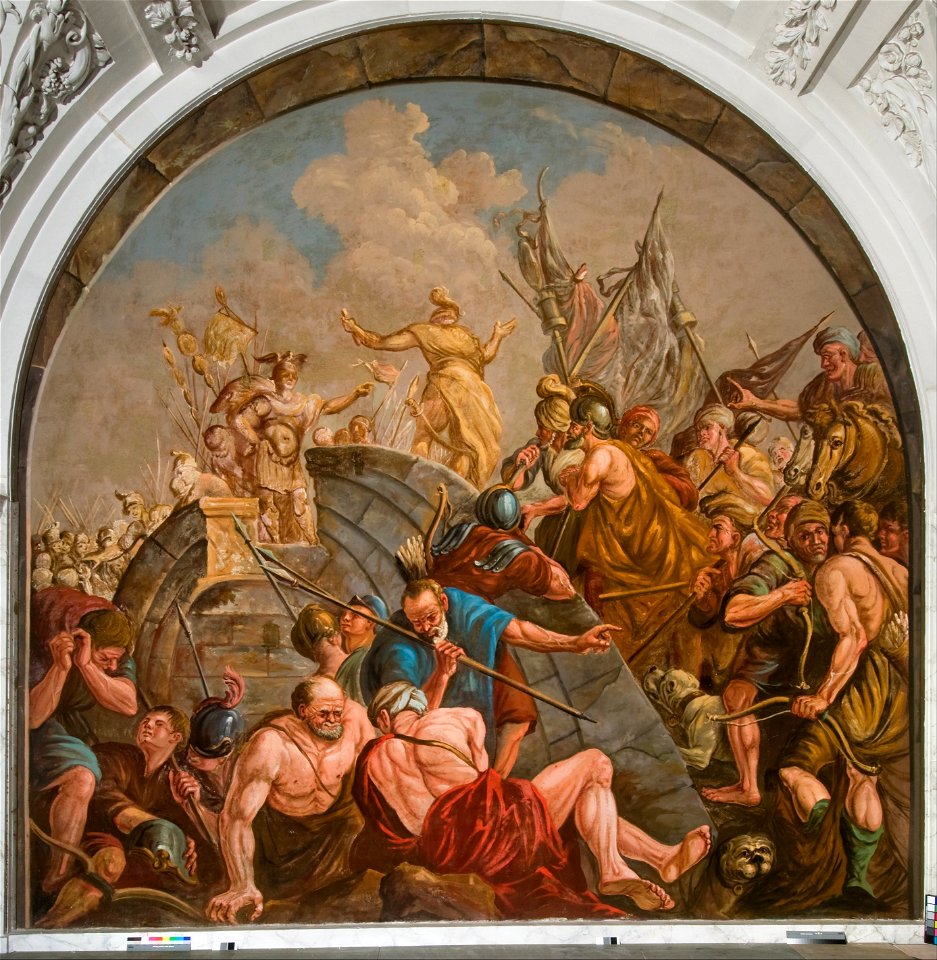 Giovanni Antonio de Groot - The Peace Negotiations between Claudius Civilis and Quintus Petillis Cerialis - Google Art Project