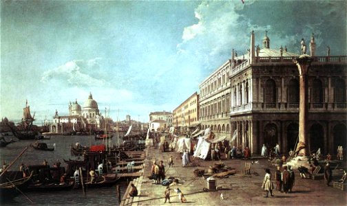 Giovanni Antonio Canal, il Canaletto - The Molo with the Library and the Entrance to the Grand Canal - WGA03923