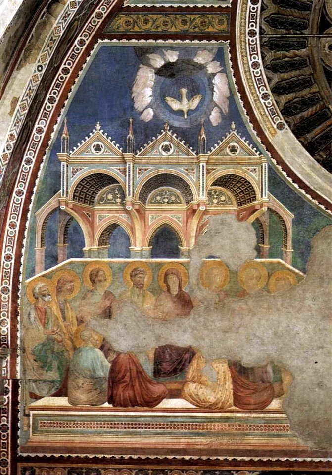 Giotto di Bondone - Scenes from the New Testament - Pentecost - WGA09155
