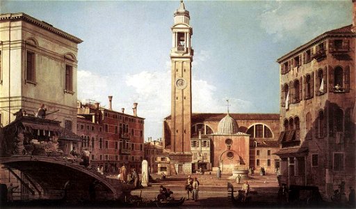 Giovanni Antonio Canal, il Canaletto - View of Campo Santi Apostoli - WGA03902