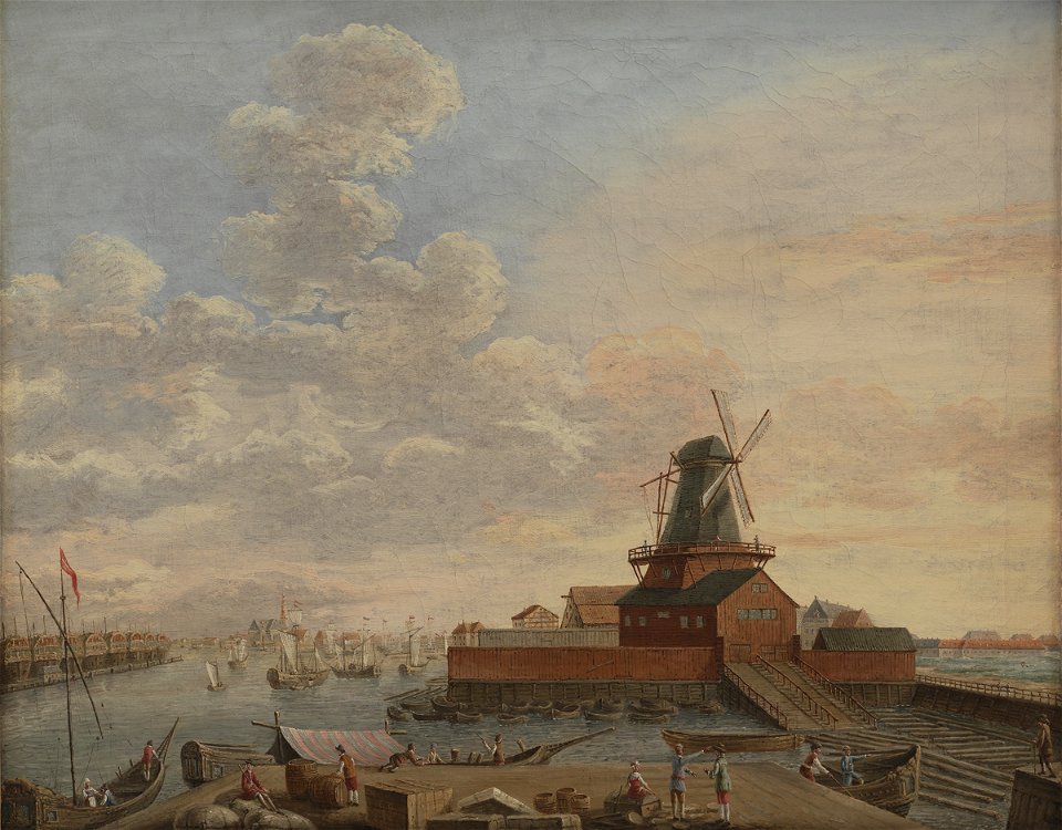 Giovanni Antonio Cesari - The Naval Dockyards at Christianshavn - KMS1710 - Statens Museum for Kunst