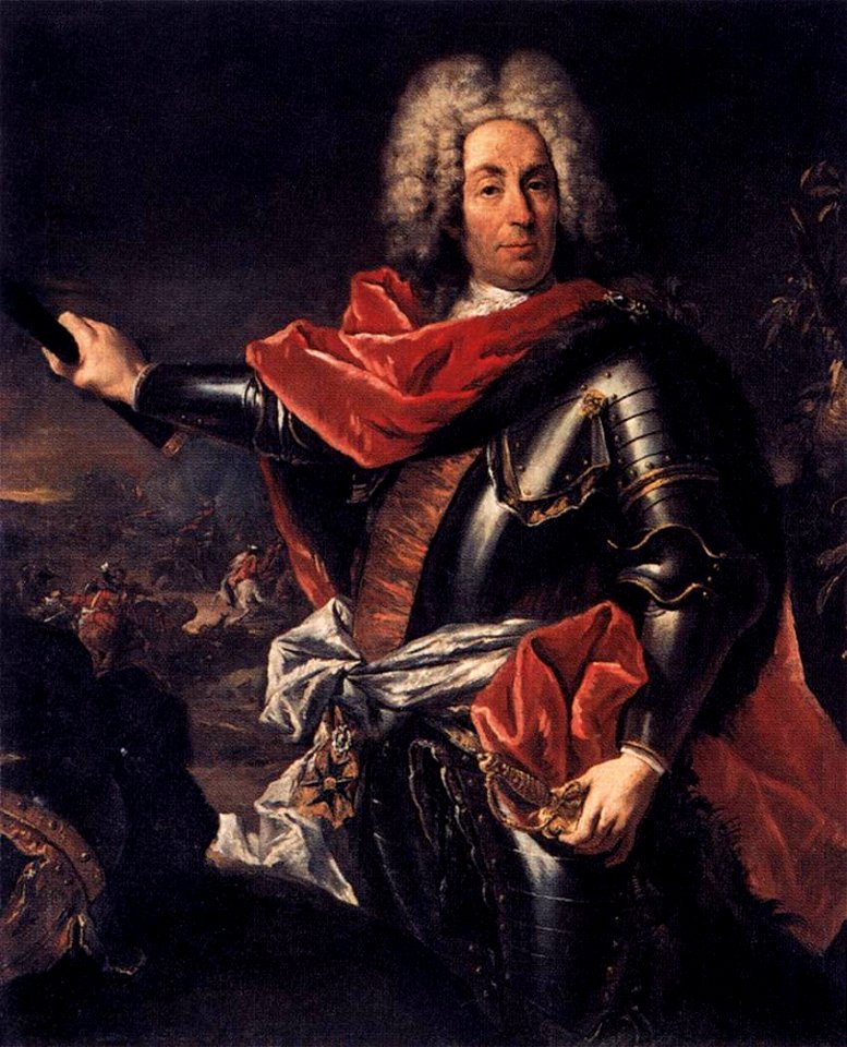 Giovanni Antonio Guardi - Portrait of Marshal Matthias von der Schulenburg - WGA10902