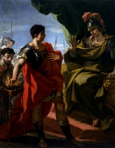 Giovanni Antonio Pellegrini - Mucius Scaevola before Porsenna - WGA17140