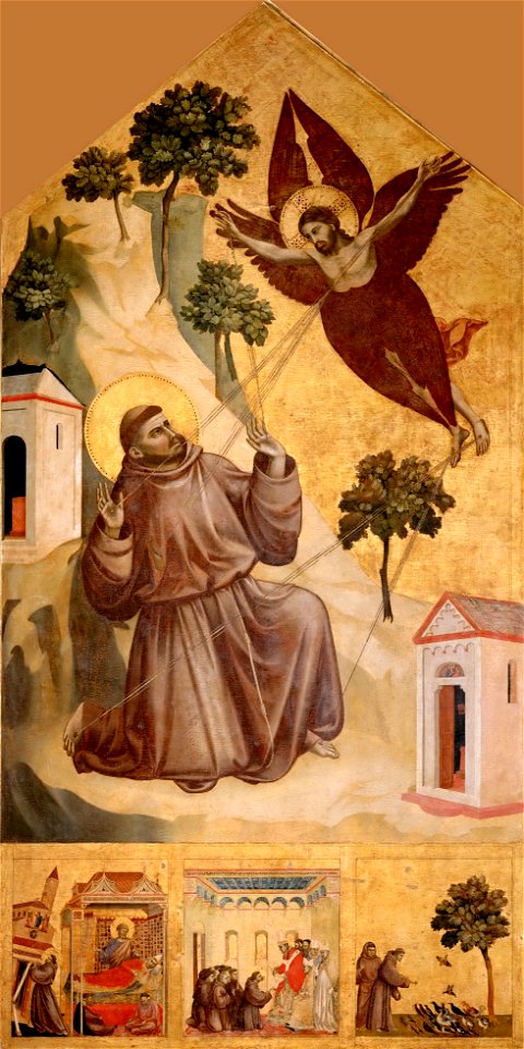 Giotto. Stigmatization of St Francis. 1295-1300. 314x162cm. Louvre, Paris